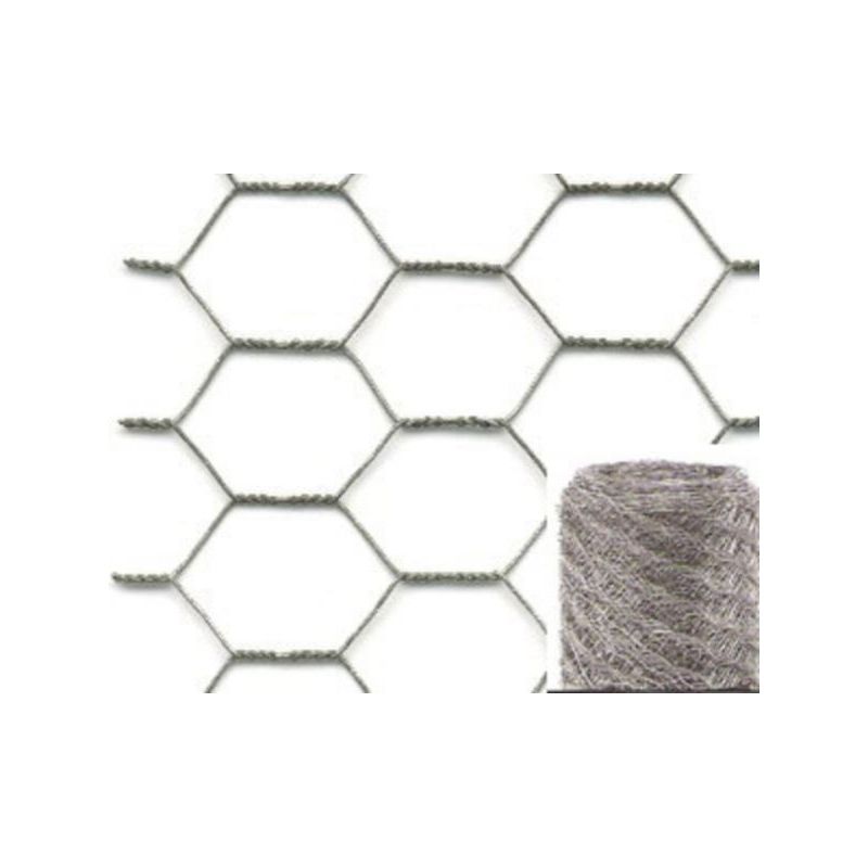 MALLA CERC TRIPLE TORSION 25X0,8MM 1X50M AC GALV NIVEL