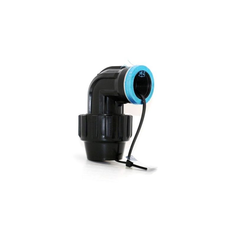 CODO RIEGO 90§ R/H Ø 25MM-3/4" FIT PP NATUUR