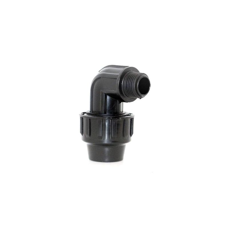 CODO RIEGO 90§ R/M Ø 20MM-1/2" FIT PP NATUUR