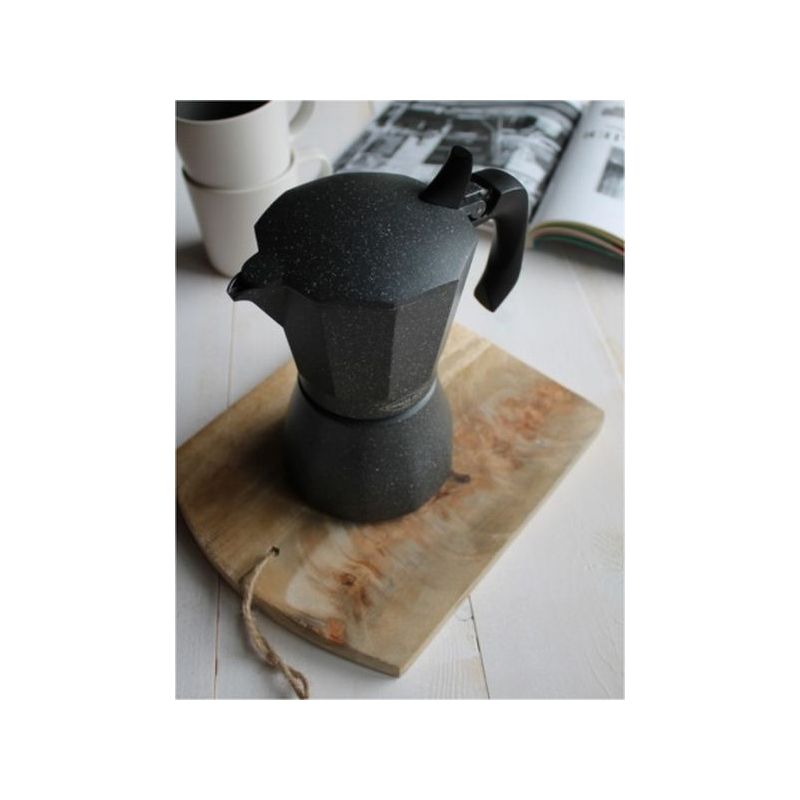 CAFETERA ITALIANA INDUCCION 9TZ ALU GR STONE OROLEY