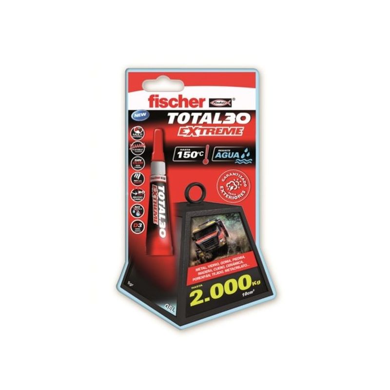 ADHESIVO INSTANTANEO FLEX 5 GR GEL UNIV TOTAL 30 FISCHER
