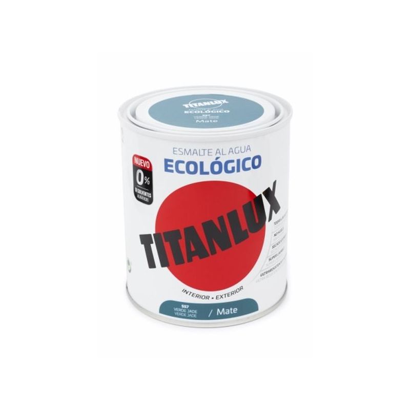 ESMALTE ACRIL MATE 750 ML VER/JAD AL AGUA ECOLOGICO TITANLUX