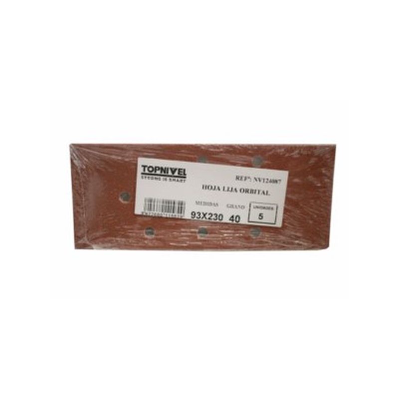HOJA LIJA NIVEL ORBITAL PERFOR. 093x230MM GR40 MA 5 PZ