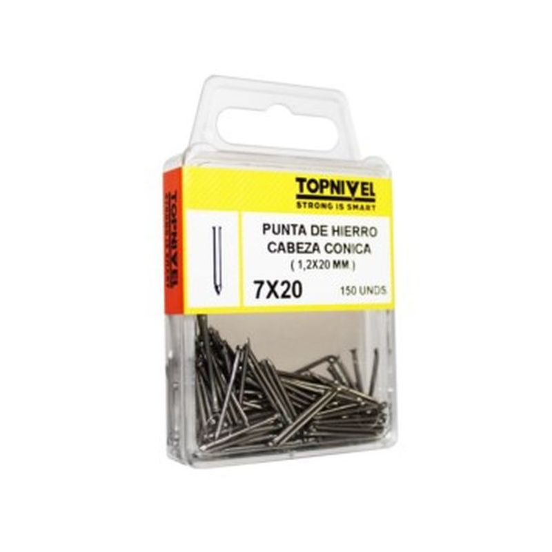CLAVO FIJ CABEZA CONICA 01,2X20MM NIVEL 150 PZ