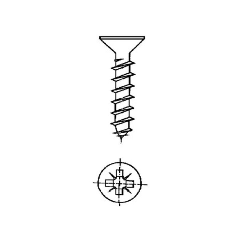 TORNILLO R/MAD. 02,5X16MM CINC NIVEL 40 PZ