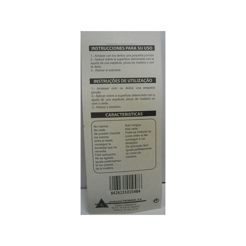 CERA EMPLASTECER MAD 25 GR NOGAL PROMADE
