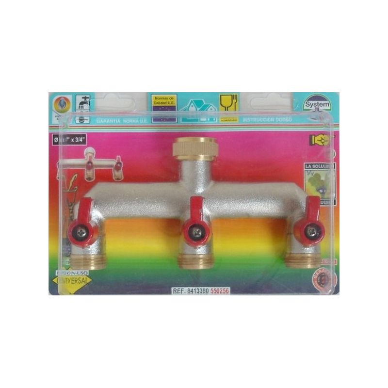 GRIFO JARD TRIPLE 3/4"X3/4" 3 VIAS S&amp;M