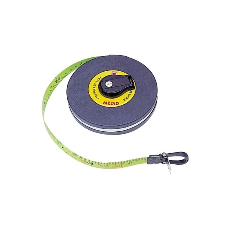 CINTA METRICA 30MT-15,0MM FLUORESCENTE F/V ESTUCHE ABS MEDID