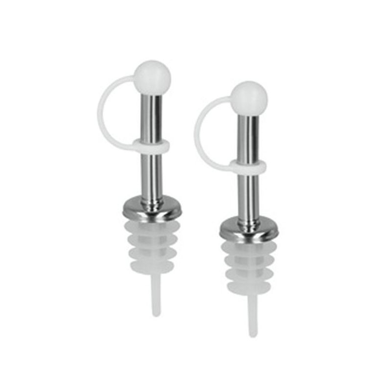 TAPON BOTELLA CON VERTEDOR 1x2x7 ACERO PLA METALTEX 2 PZ