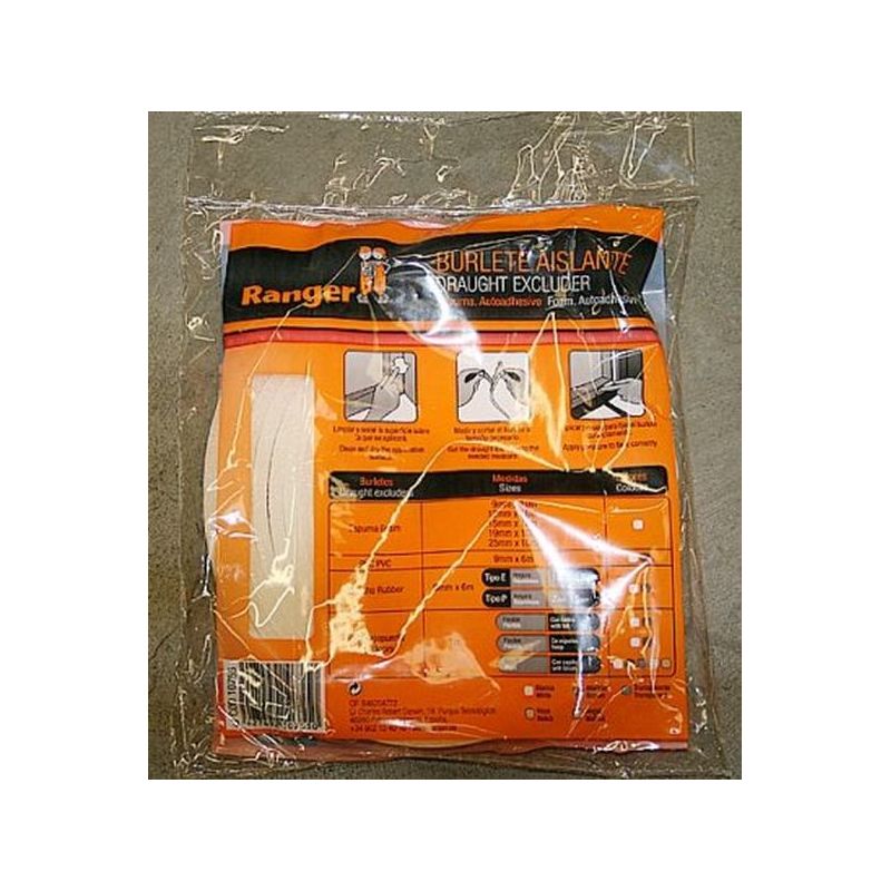 BURLETE PTA/VENT. 19MMx10MT ADH ESPUMA BL RANGER