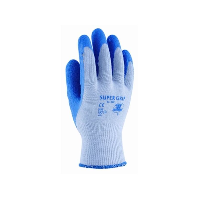 GUANTE CONST. L09 P/LATEX RUG SUPERGRIP POL/ALG AZ 3L