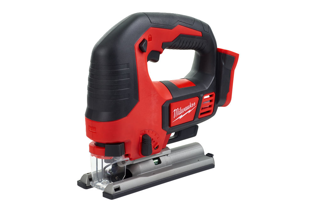 M18BJS-0X Sierra de calar con empuñadura cerrada M18™, capacidad máxima en madera 135mm, carrera 25mm, 0-2800cpm. Se suministra en versión cero, sin baterías ni cargador, en HD-box