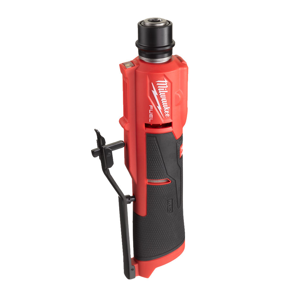 M12FTB-0 Rectificadora de baja velocidad para neumáticos M12 FUEL™, recepción de cambio rápido 7/16", 2 modos, 0-1200/0-2500rpm, longitud 270mm, máximo diámetro de accesorios de pulido 80mm, máximo diámetro de accesorios de taladrado/escariado 9,5mm. Se suministra en versión cero, sin baterías ni cargador