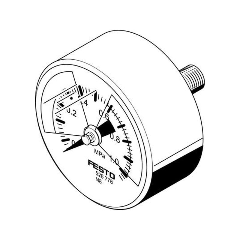 MANÓMETRO MA-40-1,0-R1/8-MPA-E-RG