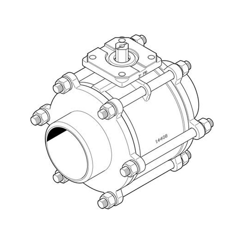 VÁLVULA BOLA VZBA-4"-WW-63-T-22-F10-&amp;
