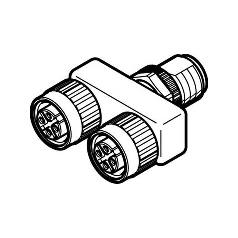 UNIÓN EN T NEDU-M12D4-M12T4-IS