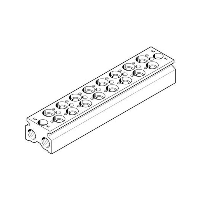 bloq.conexión CPE18-3/2-PRS-3/8-8-NPT