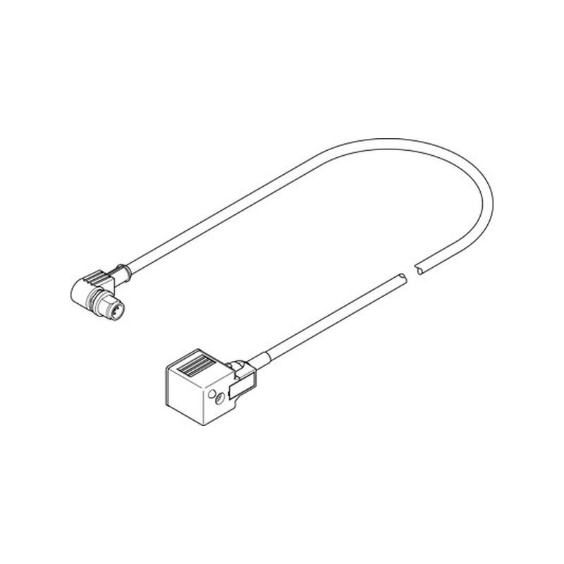 Cable.conexión NEBV-A1W3-K-0.3-N-M12W3
