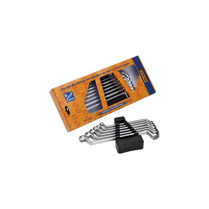 JUEGO 6 LLAVE ACODADA 6X7-18X19 C/CARTON