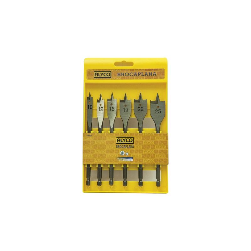JUEGO DE 6 BROCAS PLANAS BOLSA NYLON