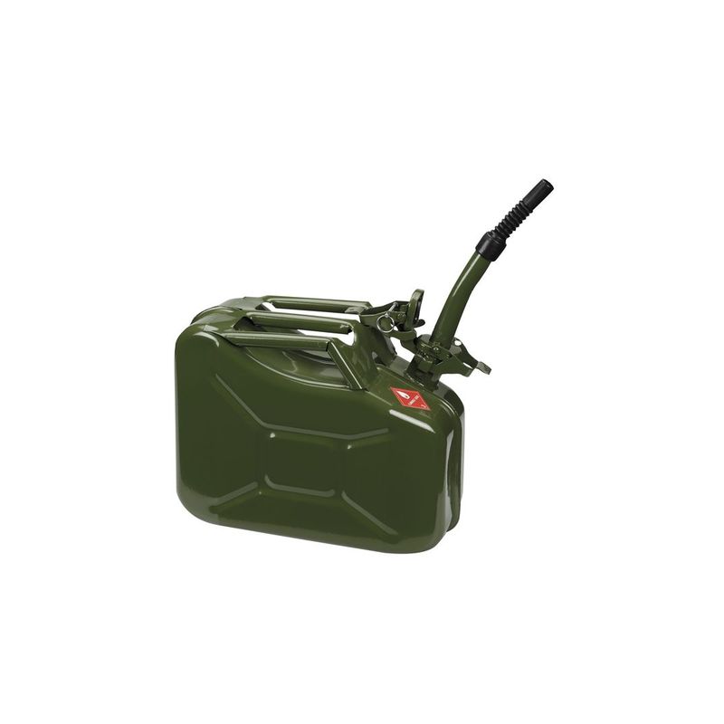 BIDON METALICO 10L.(JERRYCAN)+BOCA FLEX.