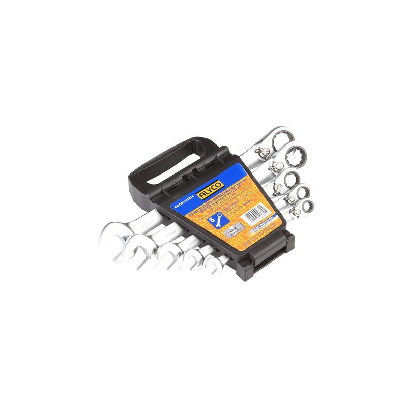 JUEGO 5 LLAVES COMB. CARRACA 8-19 MM