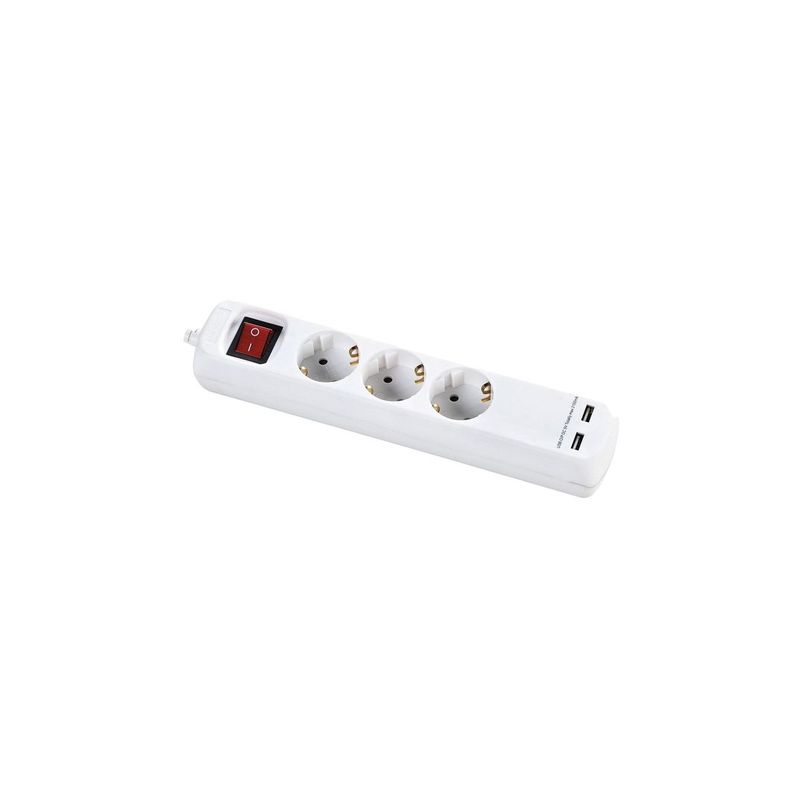 BASE 3 ENCH. C/INTER.+2 USB 1,4M CABLE