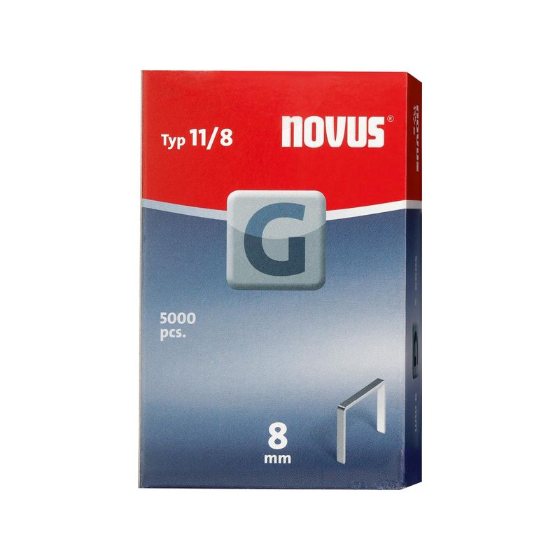 Grapa de alambre plano G Tipo 11/ 8 galv 5000 uds.Novus