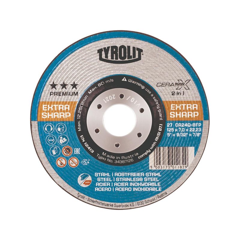 Disco desbaste CERABOND 230x4mm CA24Q-BFK Tyrolit