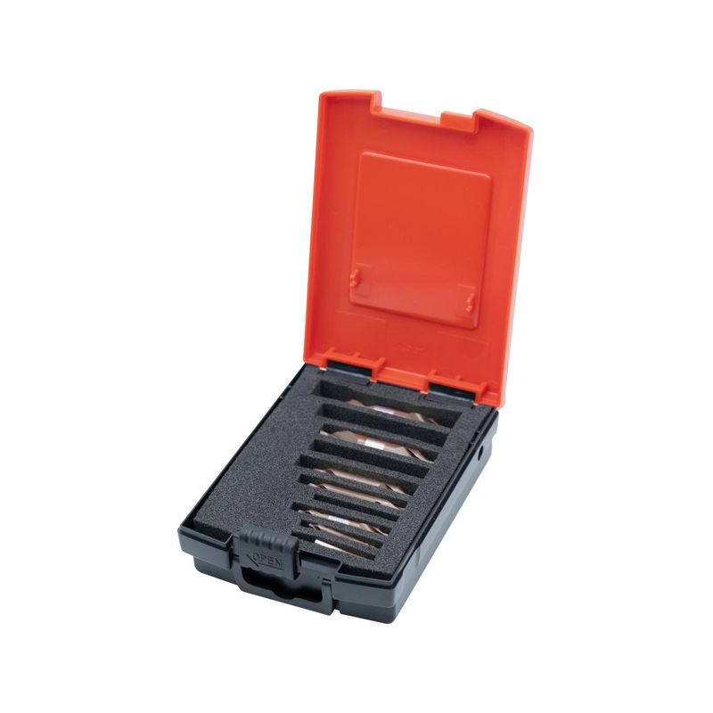 Jgo. broca centrar DIN333HSSCo5 forma A 1,0-4,0mm6 piezas TiAlN FORMAT