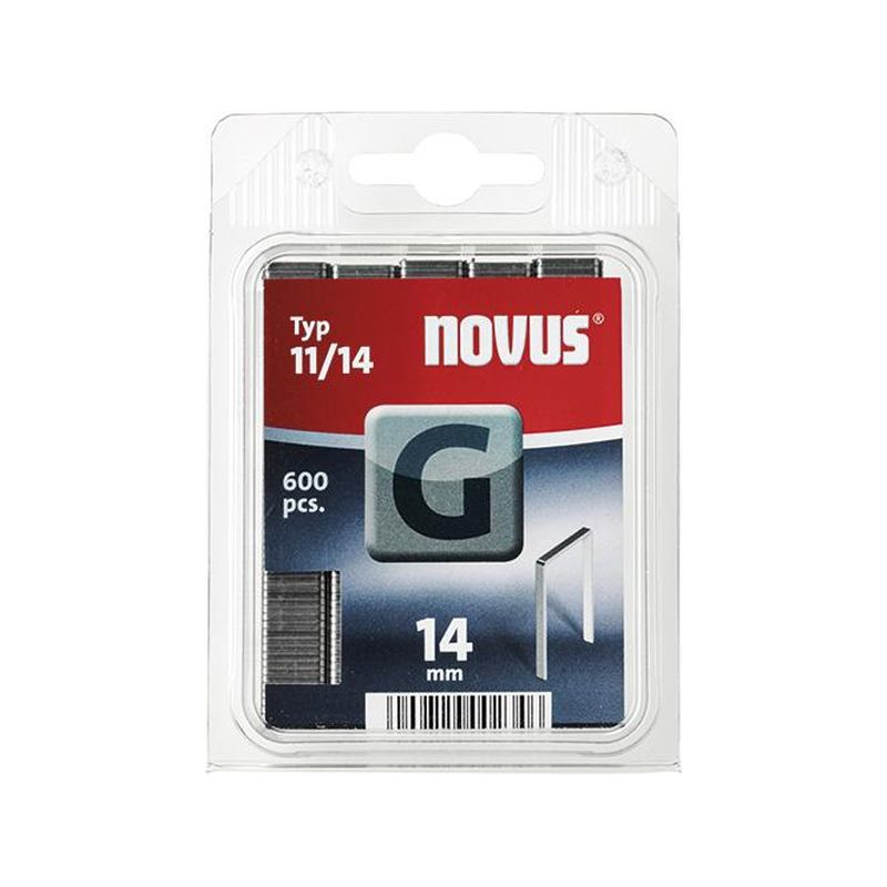 Grapa de alambre plano G Tipo 11/14 mm 600 uds.Novus