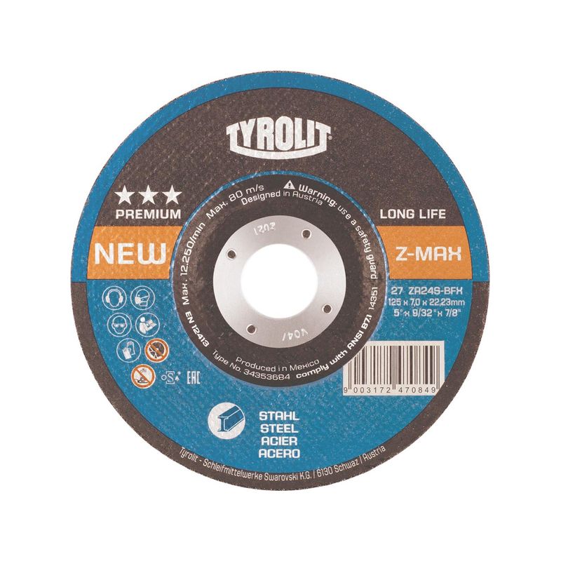 Disco de desbaste Z-MAX 230x7mm ZA24S-BFX Tyrolit