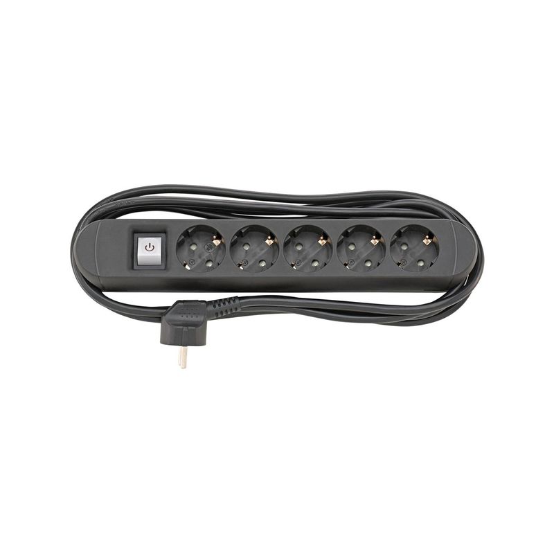 Regleta de 5 enchufes H05VV-F3G1,5 3mcon imánFORTIS