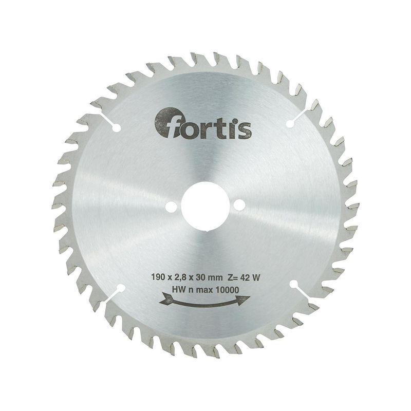 Hoja sier circ MD 190x2,8x30mm Z42W Fortis