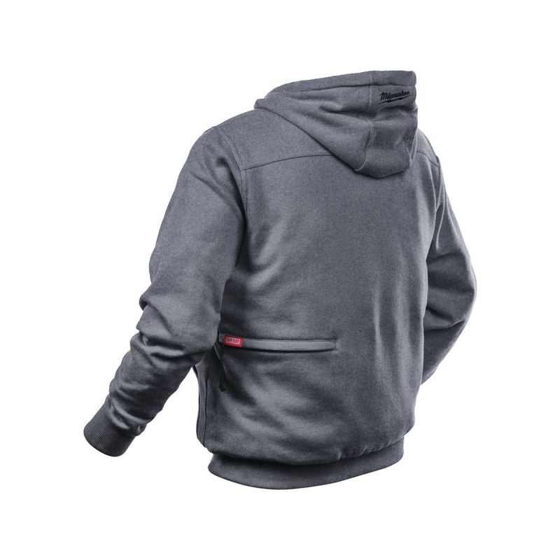 Sudadera calefactada gris M12™, 3 zonas de calor, 3 niveles de intensidad, talla XL. Incluye adaptador C12BH. Se suministra en versión cero, sin baterías ni cargador