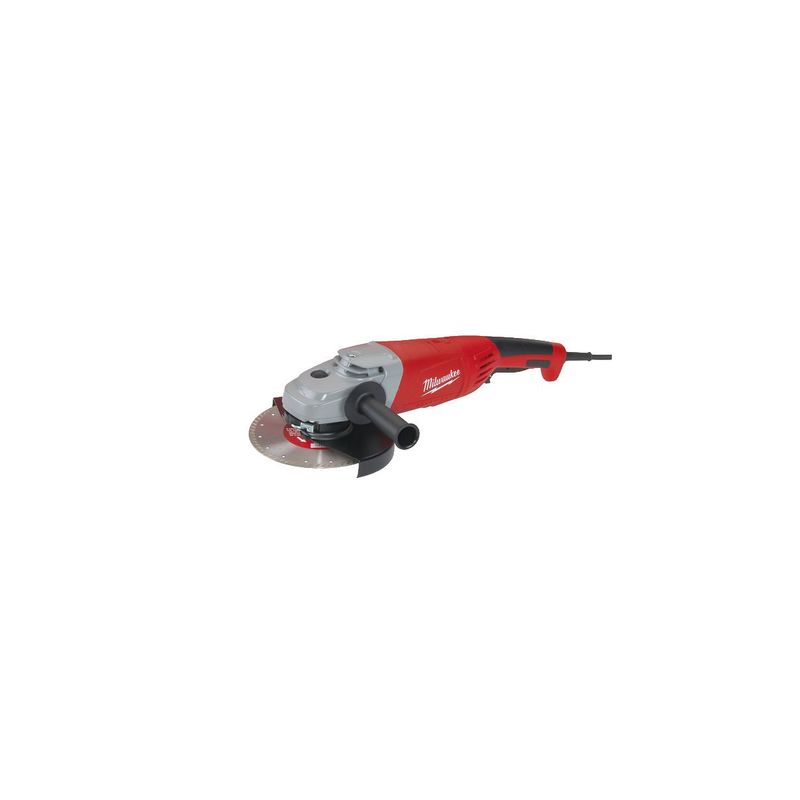 AG24-230E Amoladora angular de 2400W, diámetro del disco 230mm, 6600rpm, MOTOR PROTECTOR, interruptor de botón con bloqueo