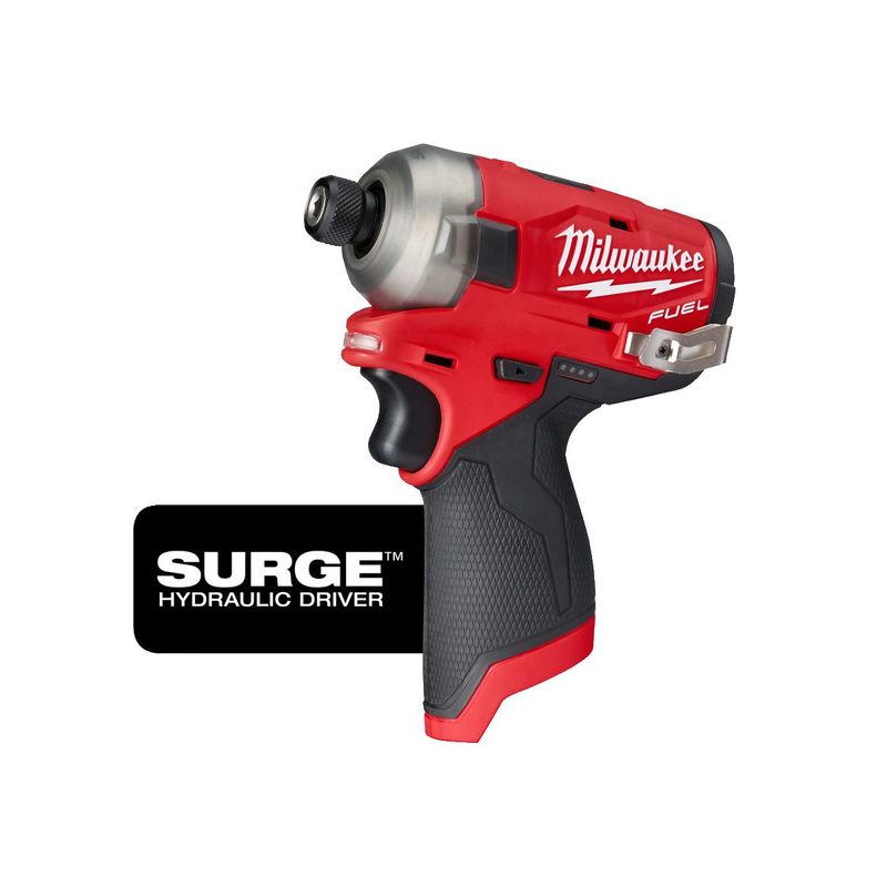 M12FQID-0 Atornillador de impacto silencioso subcompacto M12 FUEL™ SURGE™, recepción 1/4" hex, 4 modos, par máximo sostenido 50Nm. Se suministra en versión cero, sin baterías ni cargador