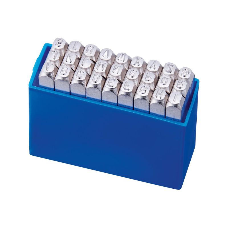 Juego de punzones de     letras SH niquelada 4mm Turnus