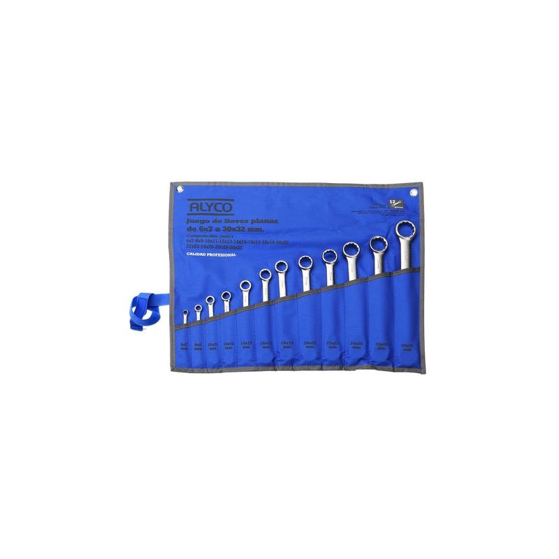 JUEGO 12 LLAVES ESTRELLA PLANA B/NYLON