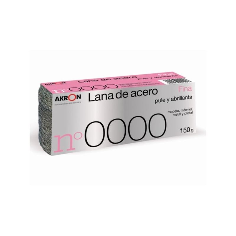 LANA ACERO PULIR FINA 150 GR BOBINA AKRON                   