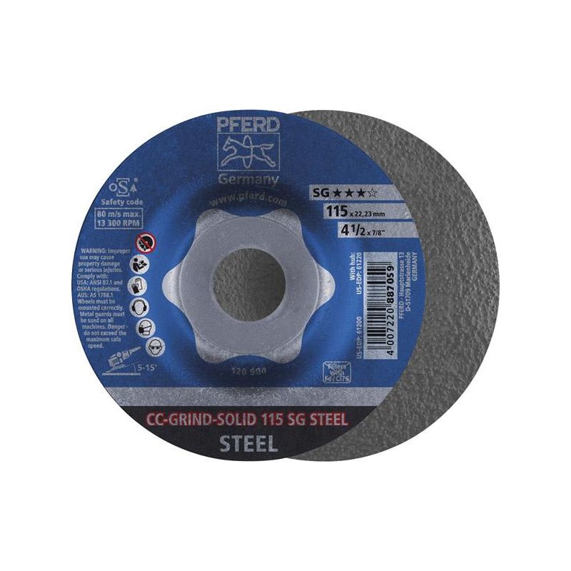 Muela abras.             CC-Grind-SolidSG STEEL 115mm Pferd