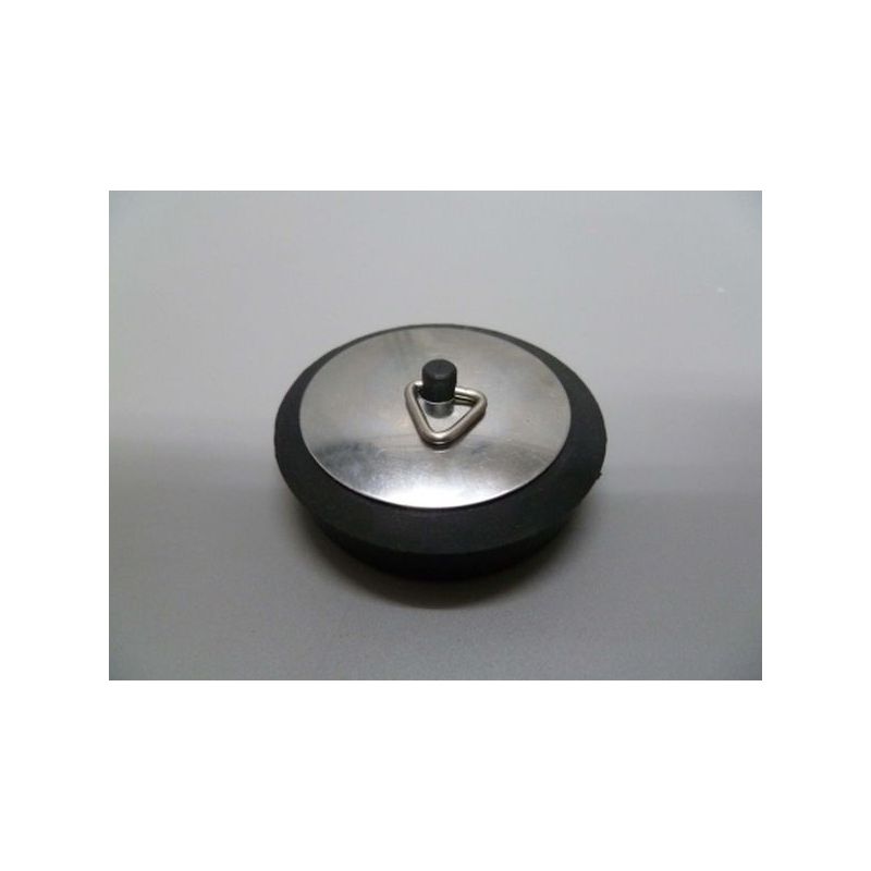 TAPON BAÑO C/EMB 47MM GOMA/CHAPA NEG/INOX S&amp;M               
