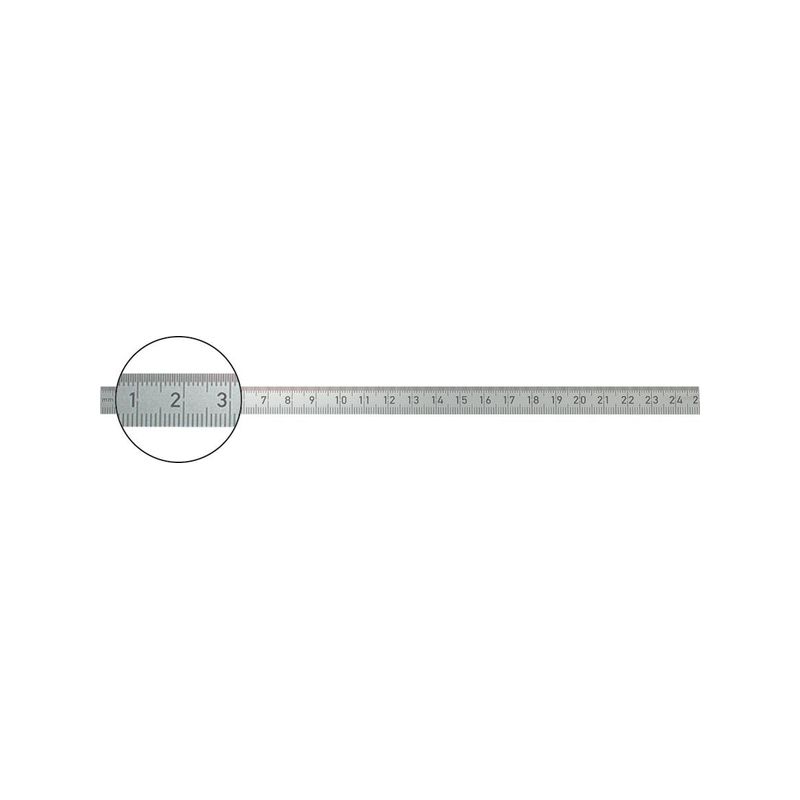 Regla graduada de acero  500x18mm inox. FORMAT