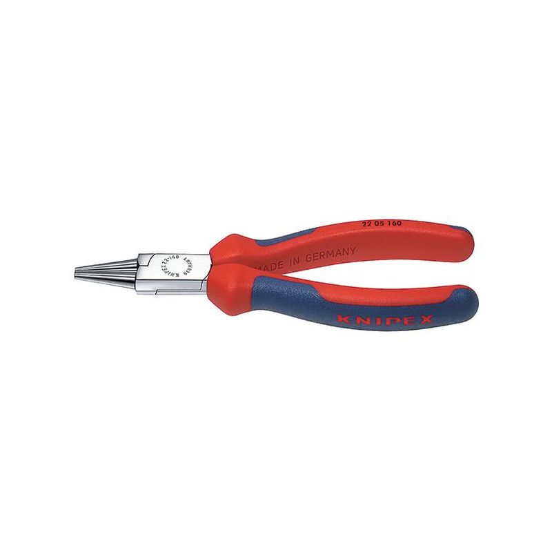 Alicate de boca redonda  160mm mango c.PVC Knipex