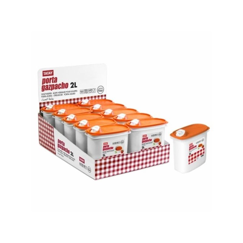 PORTAGAZPACHO HERMETICO 2,0LT LIBRE BPA PL TATAY            
