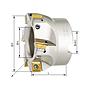 Portacuchillas ang. 90 Z5 refrigeracion internaD50mm para SDMT12