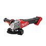 M18FSAG125X-0X Amoladora angular M18 FUEL™, diámetro del disco 125mm, 8500rpm, AVS, FIXTEC™, protección anti-kickback, interruptor de botón con bloqueo. Incluye guarda adicional para corte. Se suministra en versión cero, sin baterías ni cargador, en HD-box