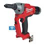 M18ONEFPRT-0X Remachadora M18 FUEL™ ONE-KEY™, capacidad máxima remache 4,8-7mm INOX, fuerza de tracción 20.000N, carrera 30mm. Incluye 4 boquillas. Se suministra en versión cero, sin baterías ni cargador, en HD-box